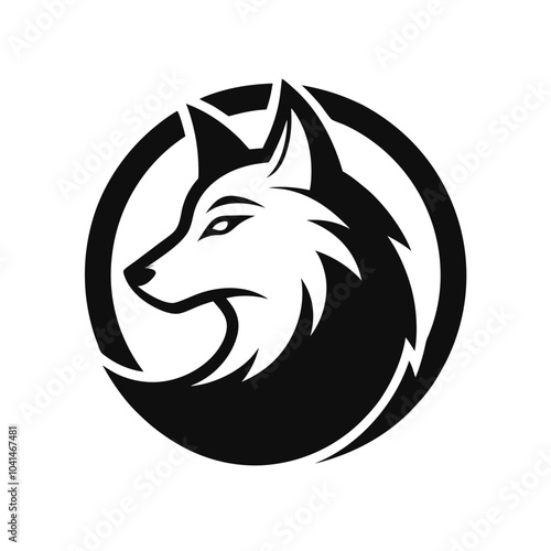 Wolf Mascot Logo Design - Vector Illustration
 photo