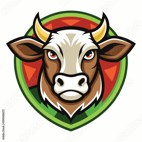 Cow colourful logo