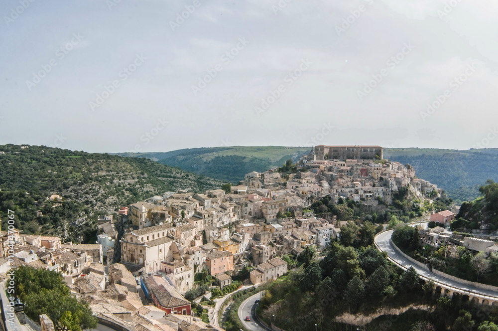 view of the city of Ragusa Ibla in Sicily view of the city of Ragusa Ibla in Sicily