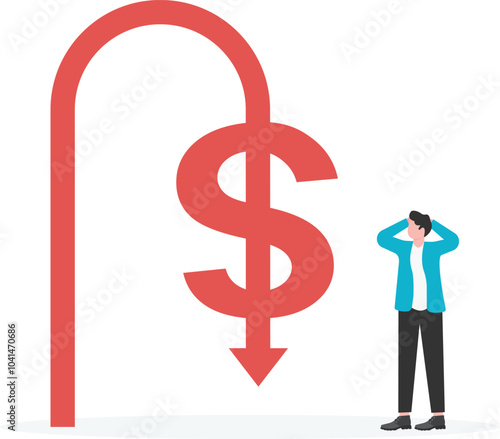 Decline, reduction, recession, financial crisis or stock market crash, interest rate reduction, exchange rate reduction,

