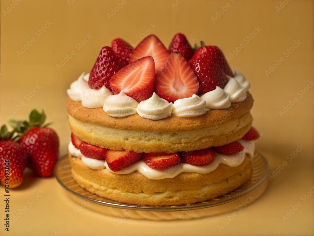 Strawberry Shortcake with Whipped Cream Strawberry Shortcake with Whipped Cream