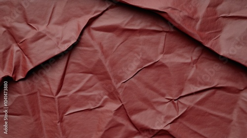 Wallpaper Mural Crumpled Burgundy Texture: A close-up shot of a textured burgundy fabric, capturing the intricate folds and creases that create a visually captivating abstract pattern.   Torontodigital.ca