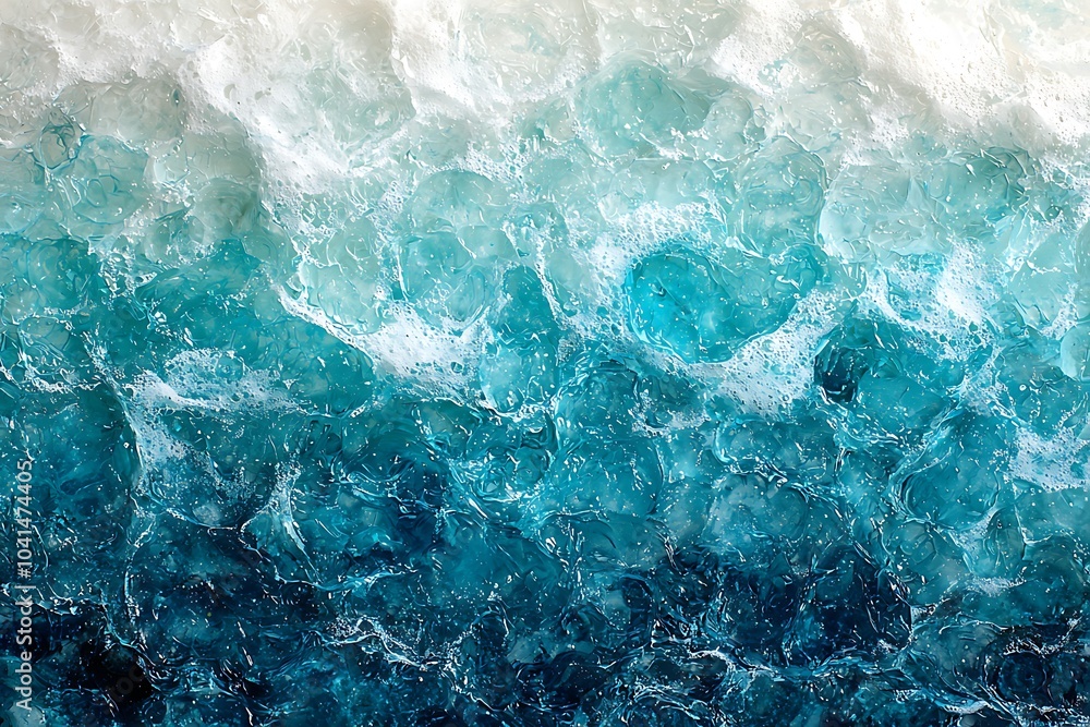 Abstract Ocean Waves - Blue and White Texture Background Abstract Ocean Waves - Blue and White Texture Background