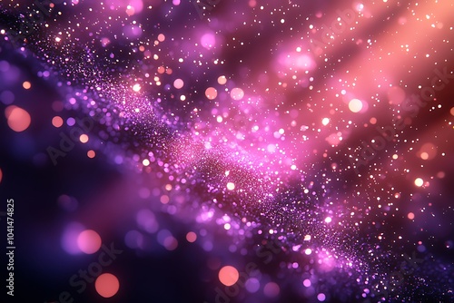 Purple and Pink Bokeh Lights: Abstract Background with Glitter and Sparkle