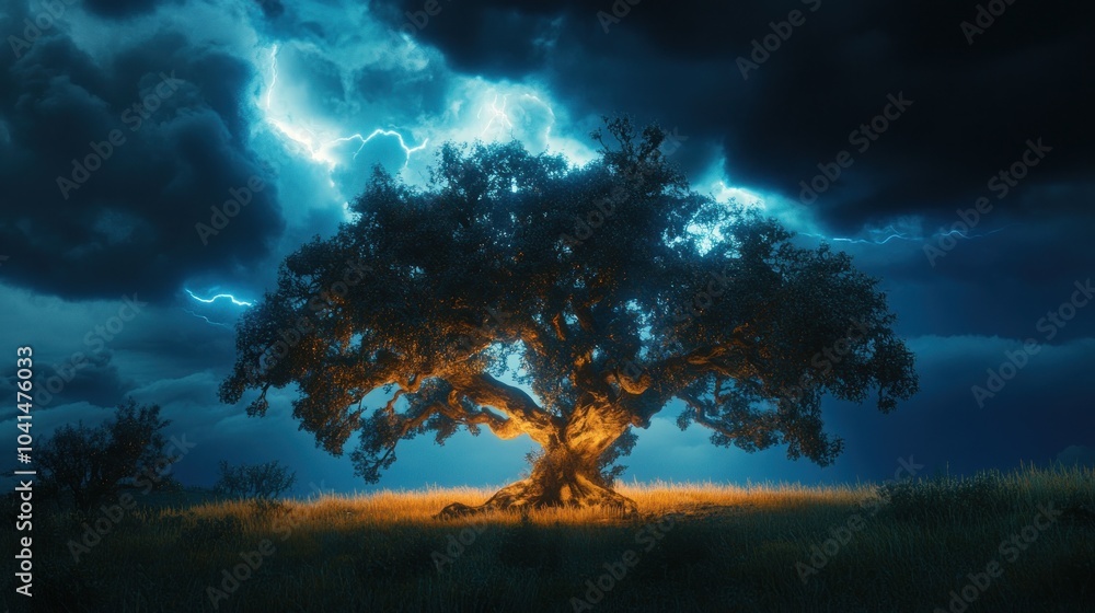 Lonely Tree in a Thunderstorm Lonely Tree in a Thunderstorm