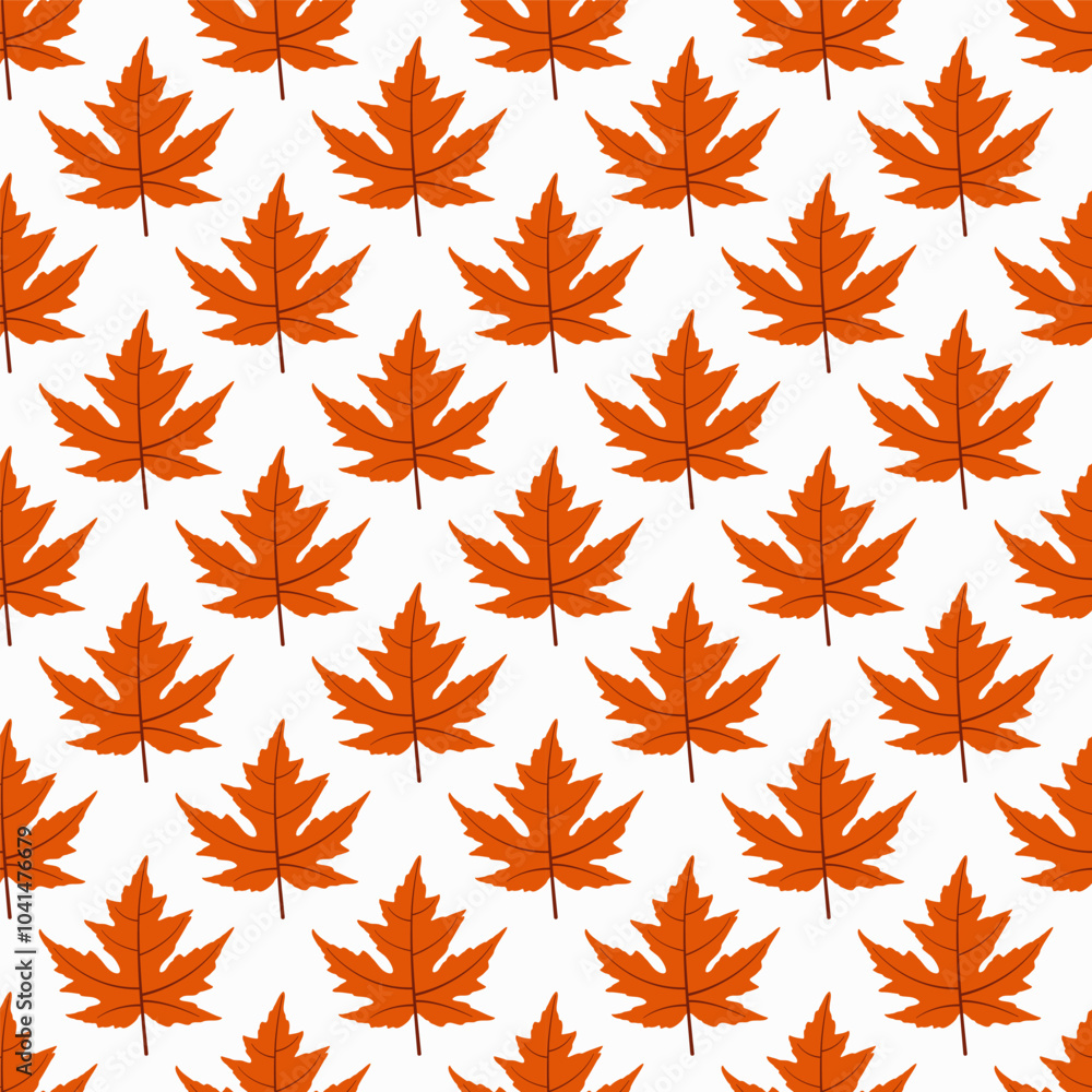 Fototapeta premium Autumn Leaves Seamless Pattern background