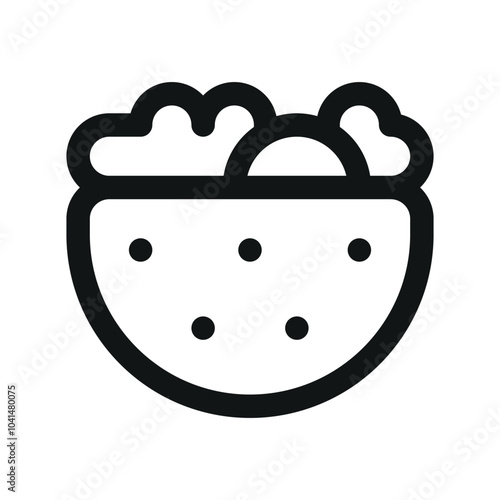 Gyros pita UI icon, doner kebab minimal line vector symbol