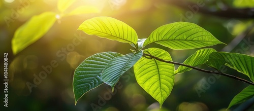 Kratom Plant Mitragyna Speciosa In Tropical Nature Borneo photo