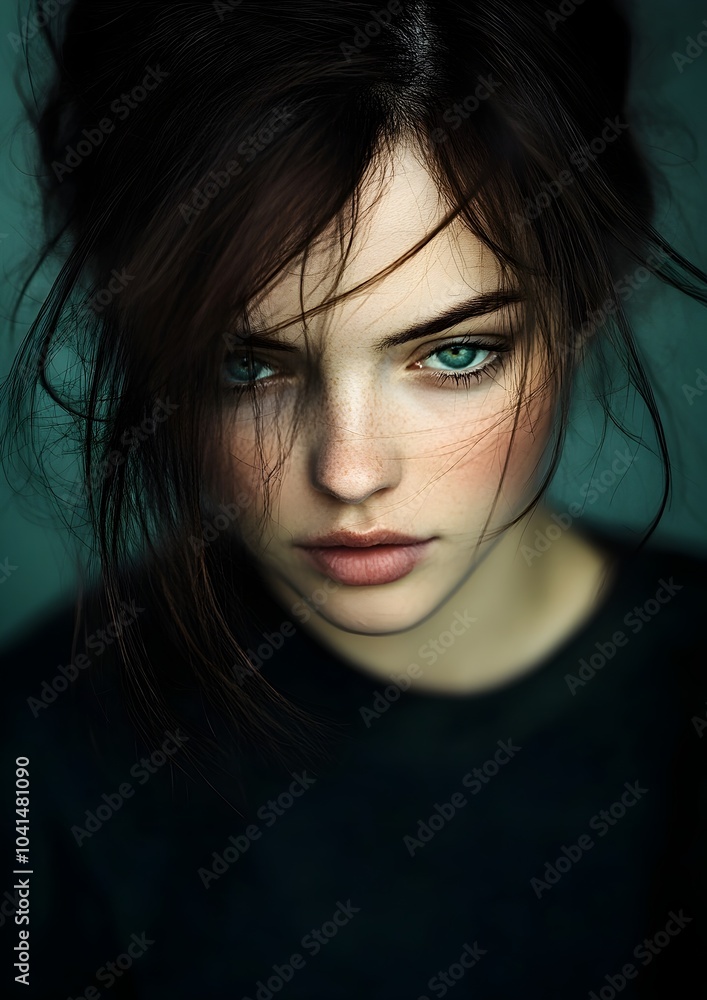 Captivating portrait of an enigmatic and delicate model captured in a natural soft lighting with subtle shadows evoking a dreamy impressionistic and romantic aesthetic Captivating portrait of an enigmatic and delicate model captured in a natural soft lighting with subtle shadows evoking a dreamy impressionistic and romantic aesthetic