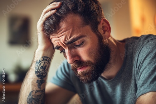 Thoughtful Young Man in Minimalist Office Space