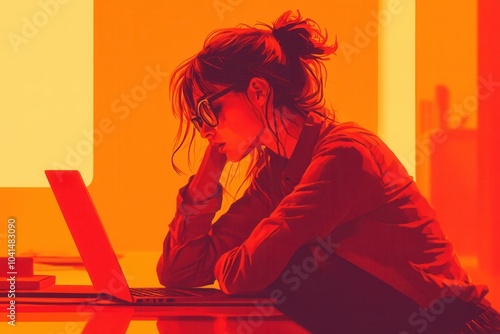 Coworker Sitting on Floor Contemplating Work Tasks