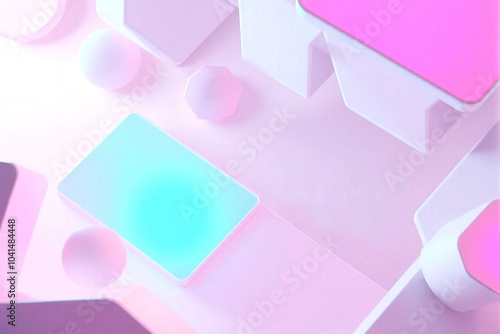 Abstract glowing  geometric shapes