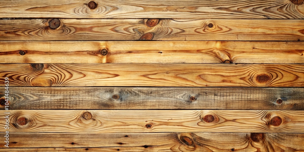 Naklejka premium Rustic Wooden Planks with Knots and Grain Patterns