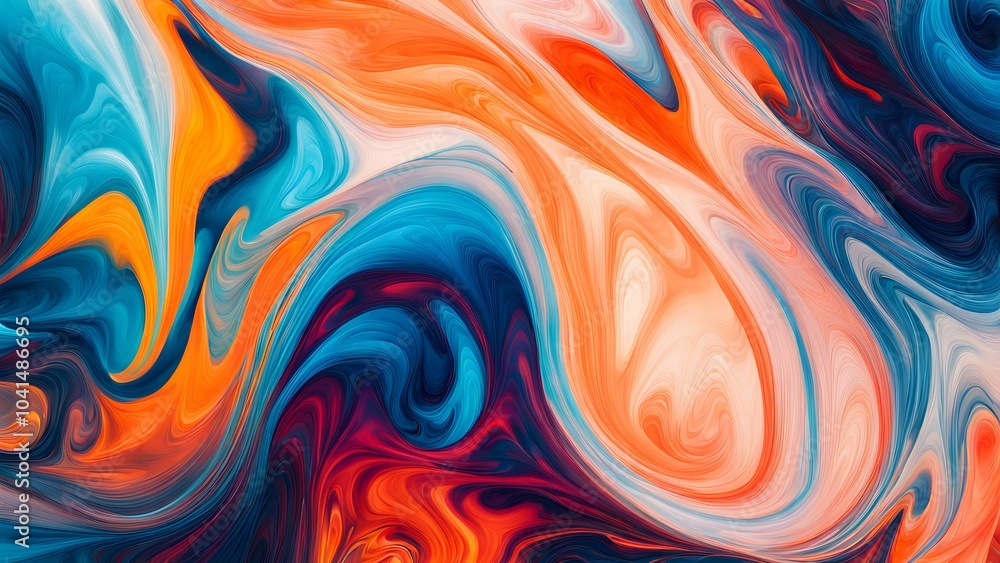 Endless Waves of Colorful Swirls and Abstract Fluid Forms, Uniting Energetic Strokes and Soft Blends of Warmth and Coolness to Create a Visual Symphony of Motion (4) Endless Waves of Colorful Swirls and Abstract Fluid Forms, Uniting Energetic Strokes and Soft Blends of Warmth and Coolness to Create a Visual Symphony of Motion (4)
