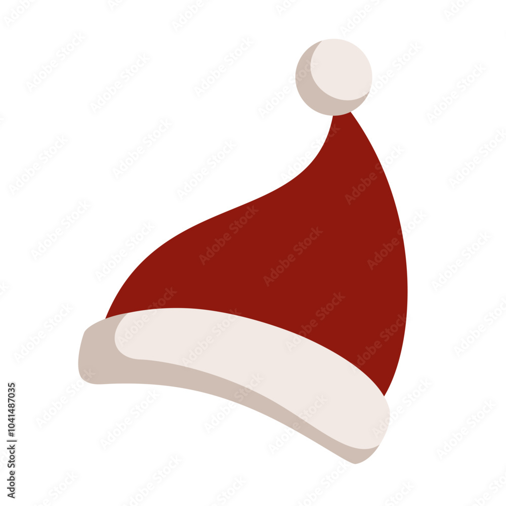 Christmas Santa hat clipart. Christmas festive element. Vector illustration in flat style
Christmas Santa hat clipart. Christmas festive element. Vector illustration in flat style