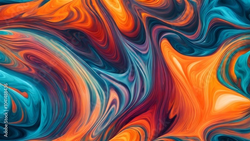 Endless Waves of Colorful Swirls and Abstract Fluid Forms, Uniting Energetic Strokes and Soft Blends of Warmth and Coolness to Create a Visual Symphony of Motion (23)