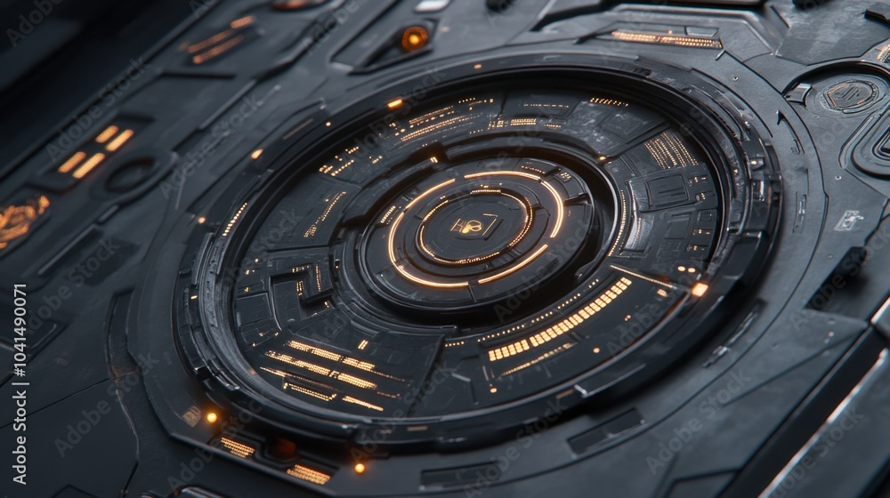 Futuristic Interface Design with Circular Elements Futuristic Interface Design with Circular Elements