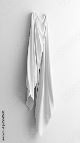 White Fabric Hanging on Wall