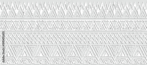 Seamless pattern, ethnic background, geometric ornament, light gray, vector design, border