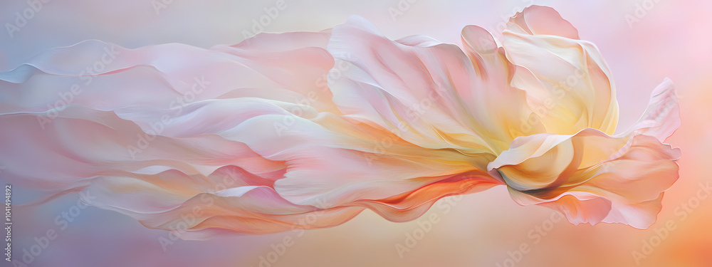 Obraz premium Abstract Tulip in Dreamlike Motion
