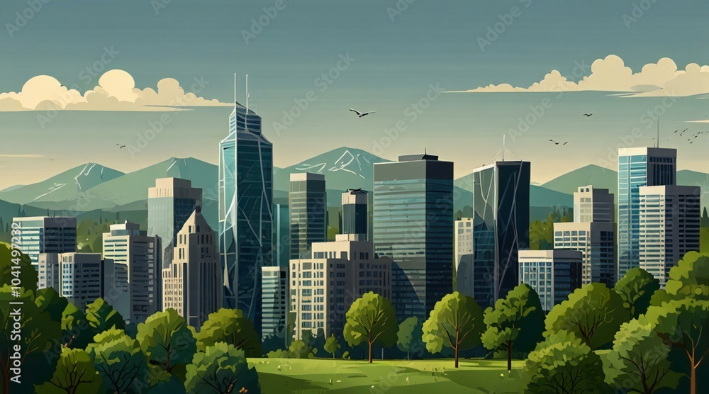 Obraz premium panorama of the city