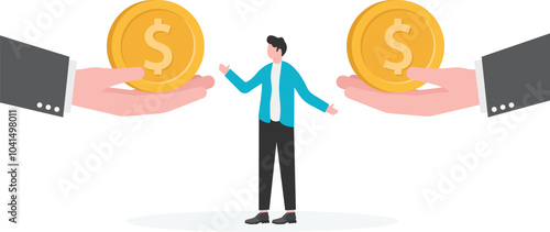 Paying double wages or giving double money, greed and lust, double work for double wages,

