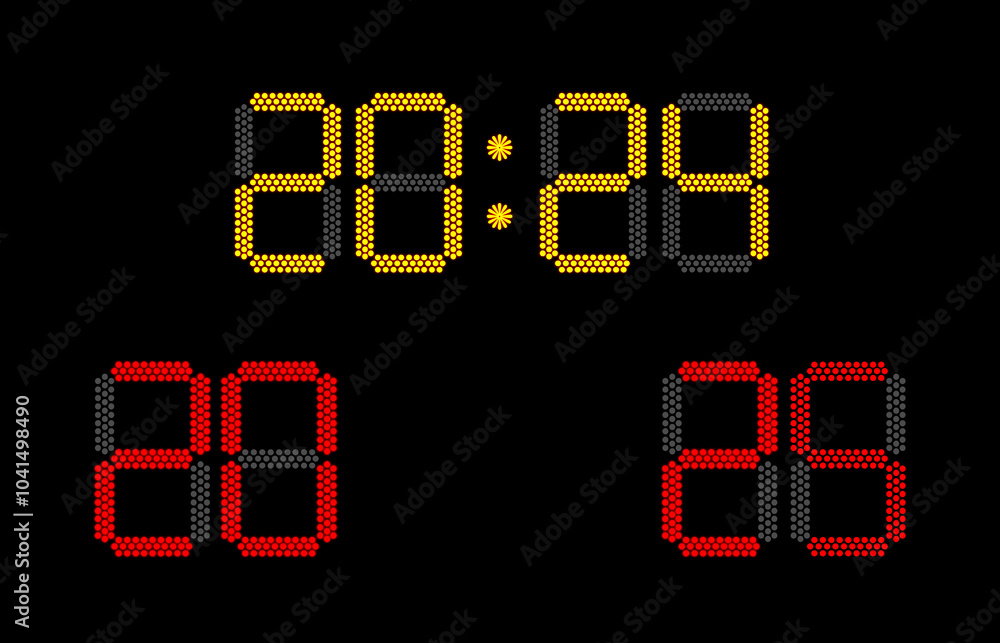 New year 2025 concept on electronic scoreboard for soccer