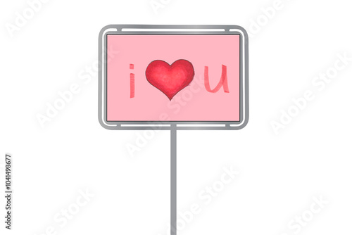 Rotes Herz  ich liebe dich