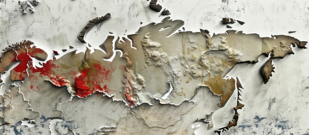 Russian Federation On Map Background Russian Federation On Map Background