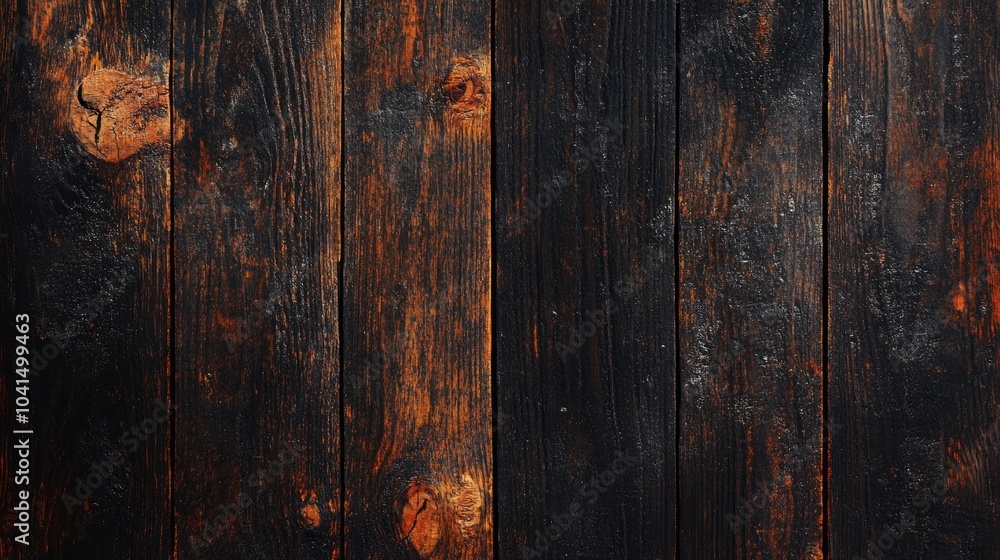 Obraz premium Rustic dark brown wooden texture with a grunge finish perfect for background use