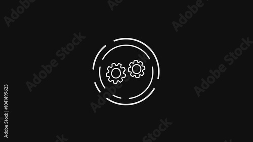 Work flow vector icon symbol isolated on white background