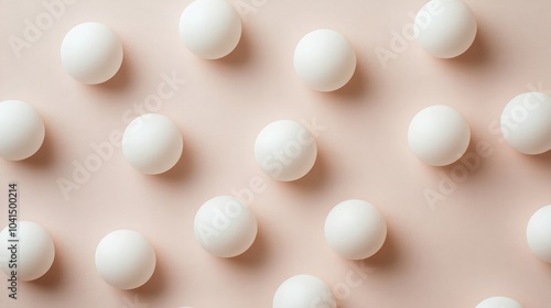 White Balls Against a Simple Background