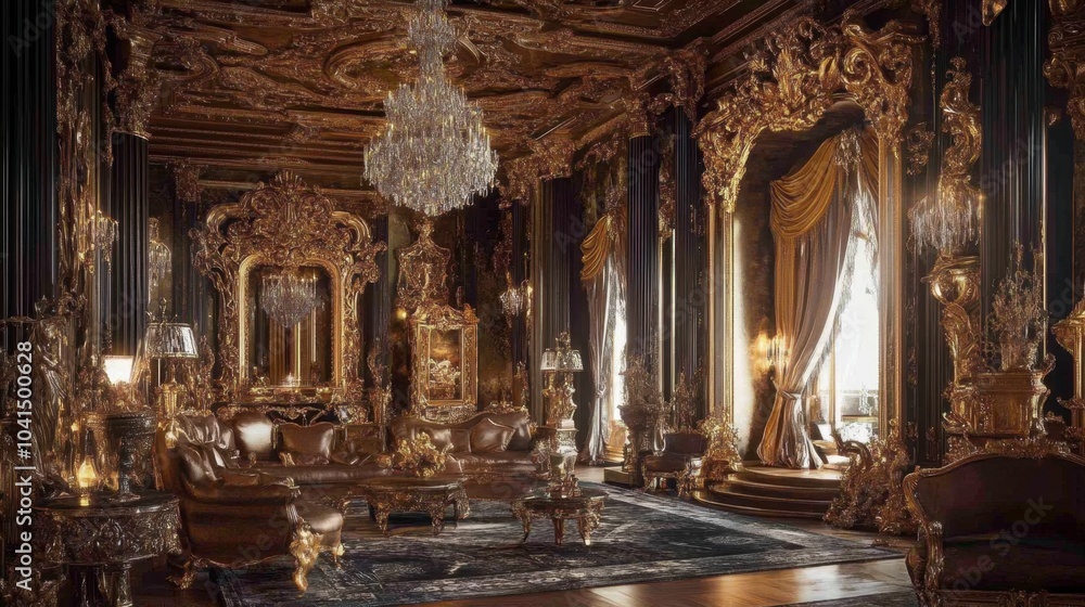 Obraz premium Elegant Luxury Interior with Opulent Decor
