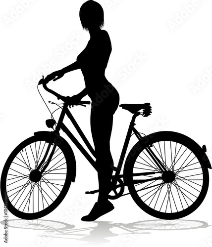 Woman Bike Cyclist Riding B...