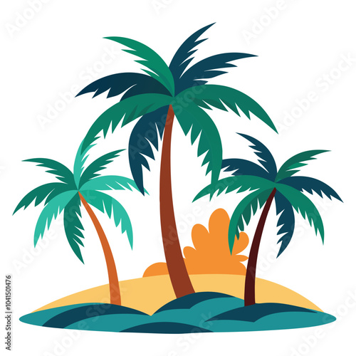 Vector of palm trees 