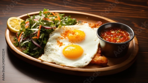 Delicious Breakfast Plate Presentation