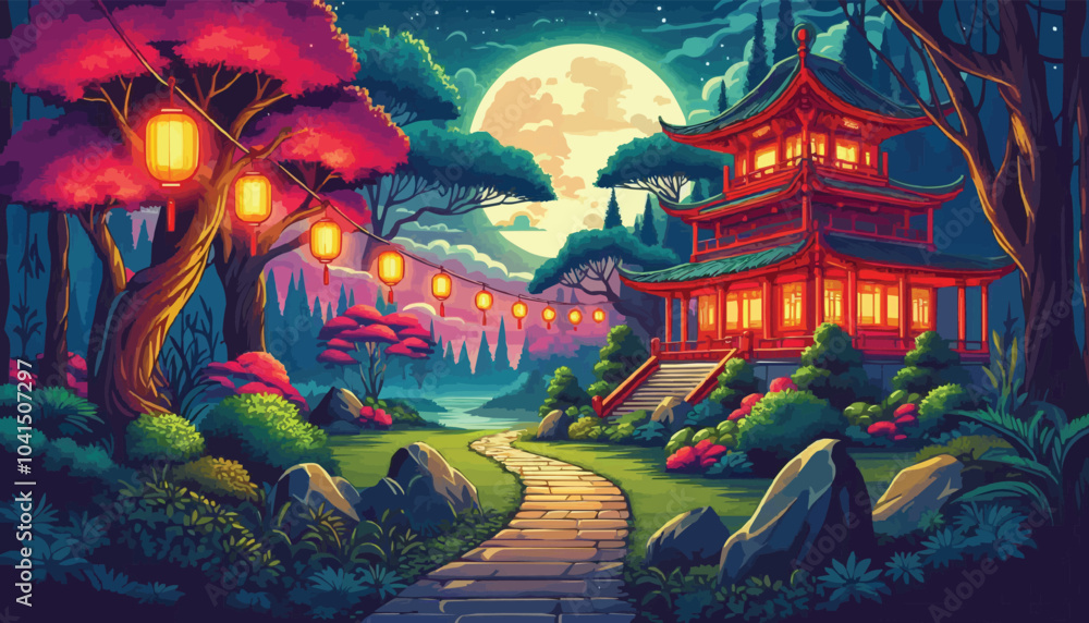 Fototapeta premium Japanese landscape 