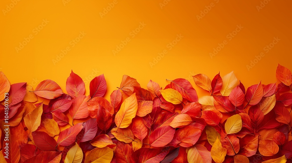 a pile of vibrant autumn leaves, crisp details, golden and red hues, nature, fall foliage, on clear orange background a pile of vibrant autumn leaves, crisp details, golden and red hues, nature, fall foliage, on clear orange background