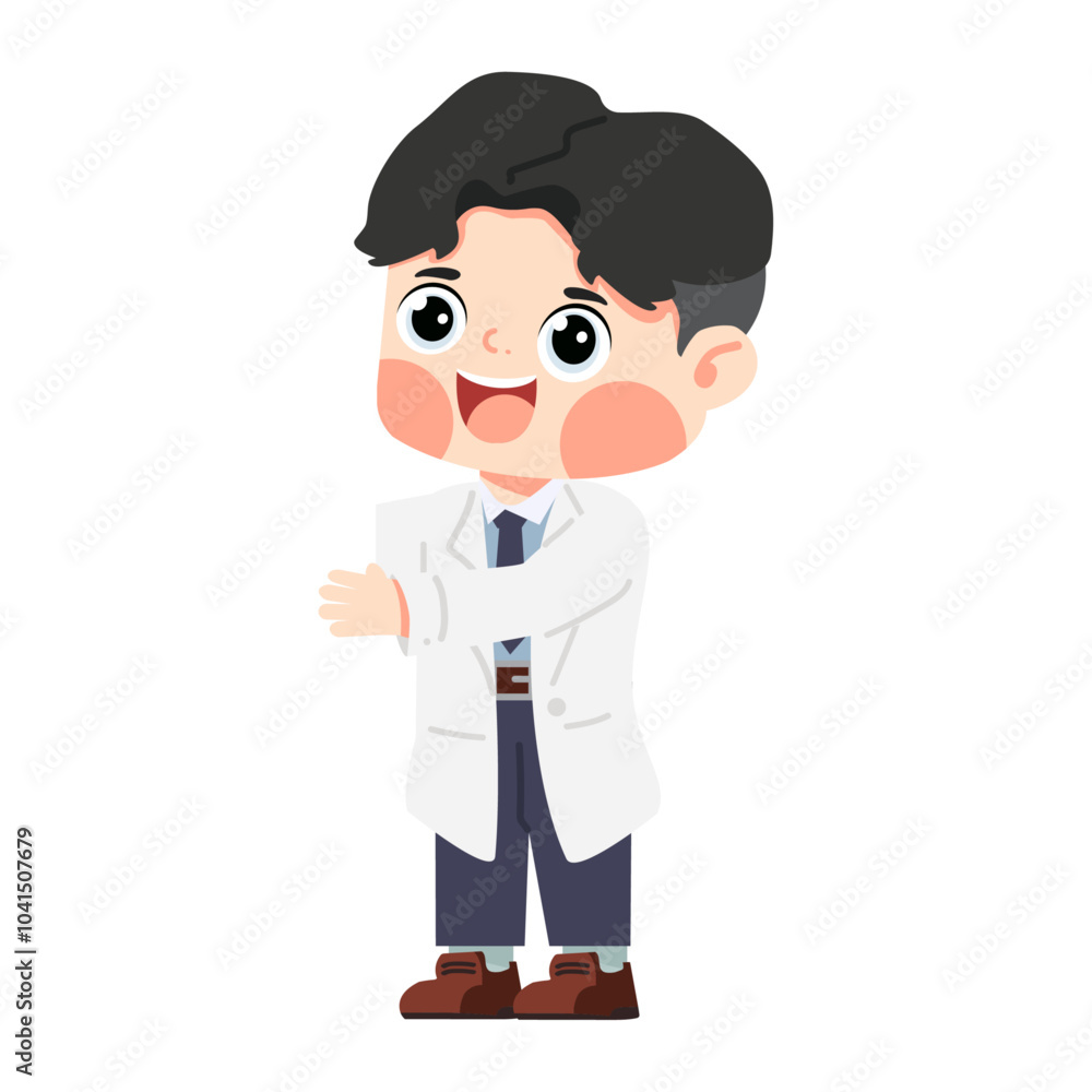 cartoon doctor pointing to something cartoon doctor pointing to something