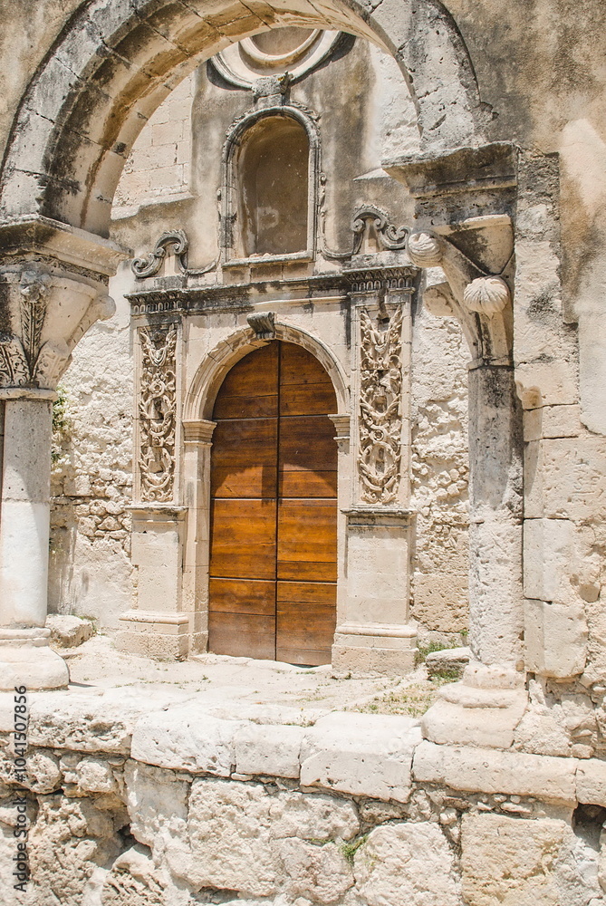 ruins of an ancient church in Syracuse in Sicily ruins of an ancient church in Syracuse in Sicily