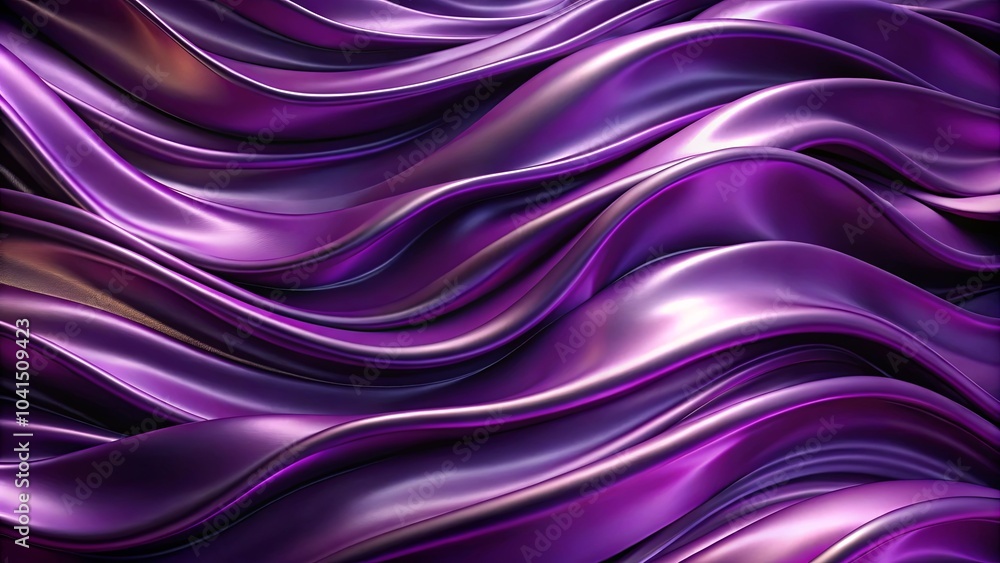 Obraz premium Fluid Purple Curves - A Symphony of Soft, Shimmering Waves