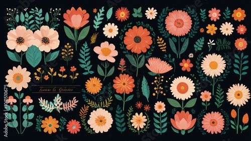 Wallpaper Mural seamless floral pattern Torontodigital.ca