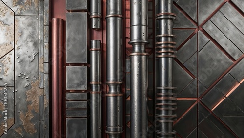 Metallic Pipes and Panels, Industrial Design