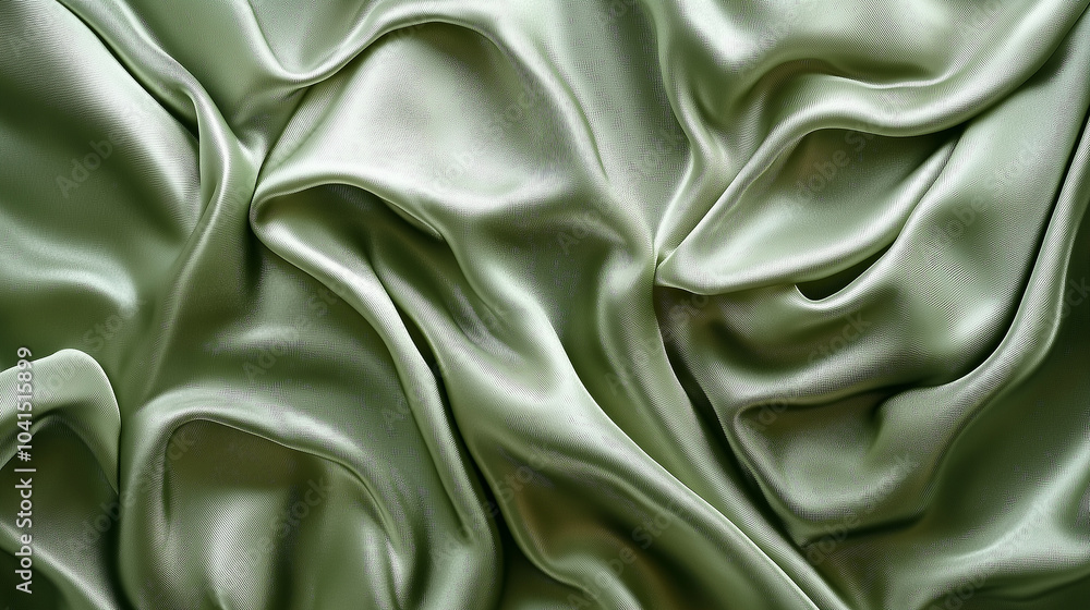 Obraz premium Abstract Green Satin Fabric Texture Background