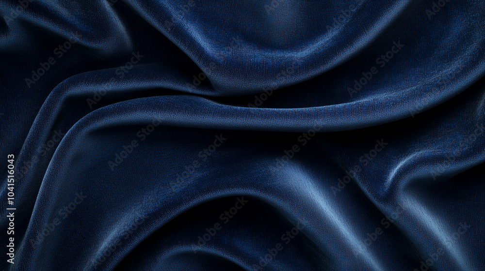 Obraz premium Abstract Close Up Texture of Smooth Blue Velvet Fabric