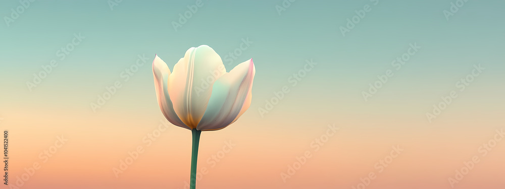 Obraz premium Suspended Tulip in Tranquil Motion