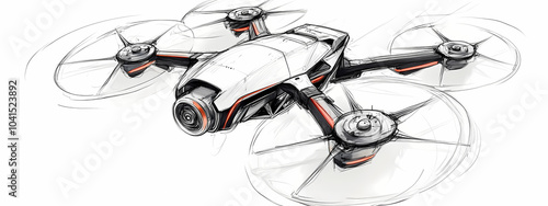 Innovative Drone Prototype Sketch