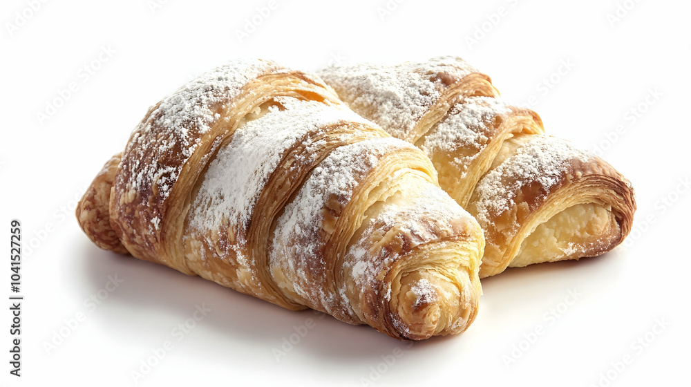 A pastry made with dough of flour and shortening. Isolated on white background - A pastry made with dough of flour and shortening. Isolated on white background -