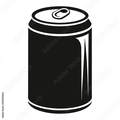 Vector black can icon Design on white background