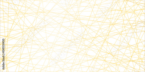 Abstract luxury gold geometric random chaotic lines with many squares and triangles shape background. geometric random chaotic seamless line design with transparent background, vector illustration.